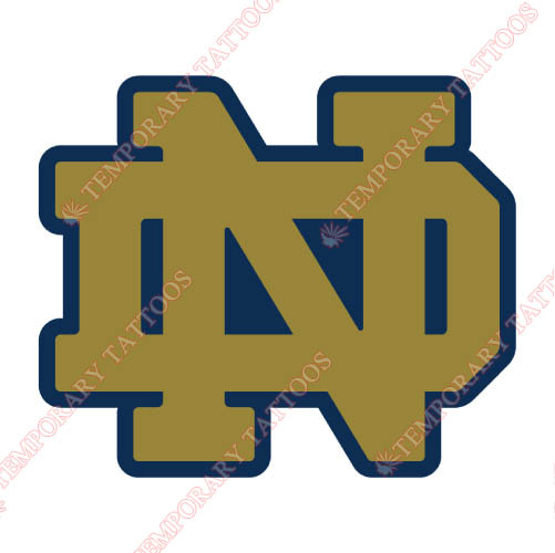 Notre Dame Fighting Irish Customize Temporary Tattoos Stickers NO.5712